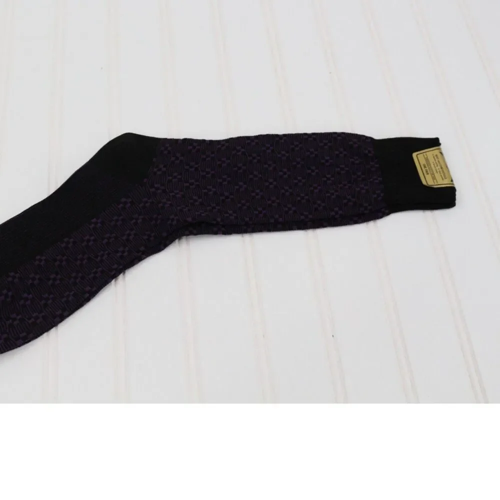 Vintage Stretch Sox Deadstock Made in USA Purple Trouser Socks